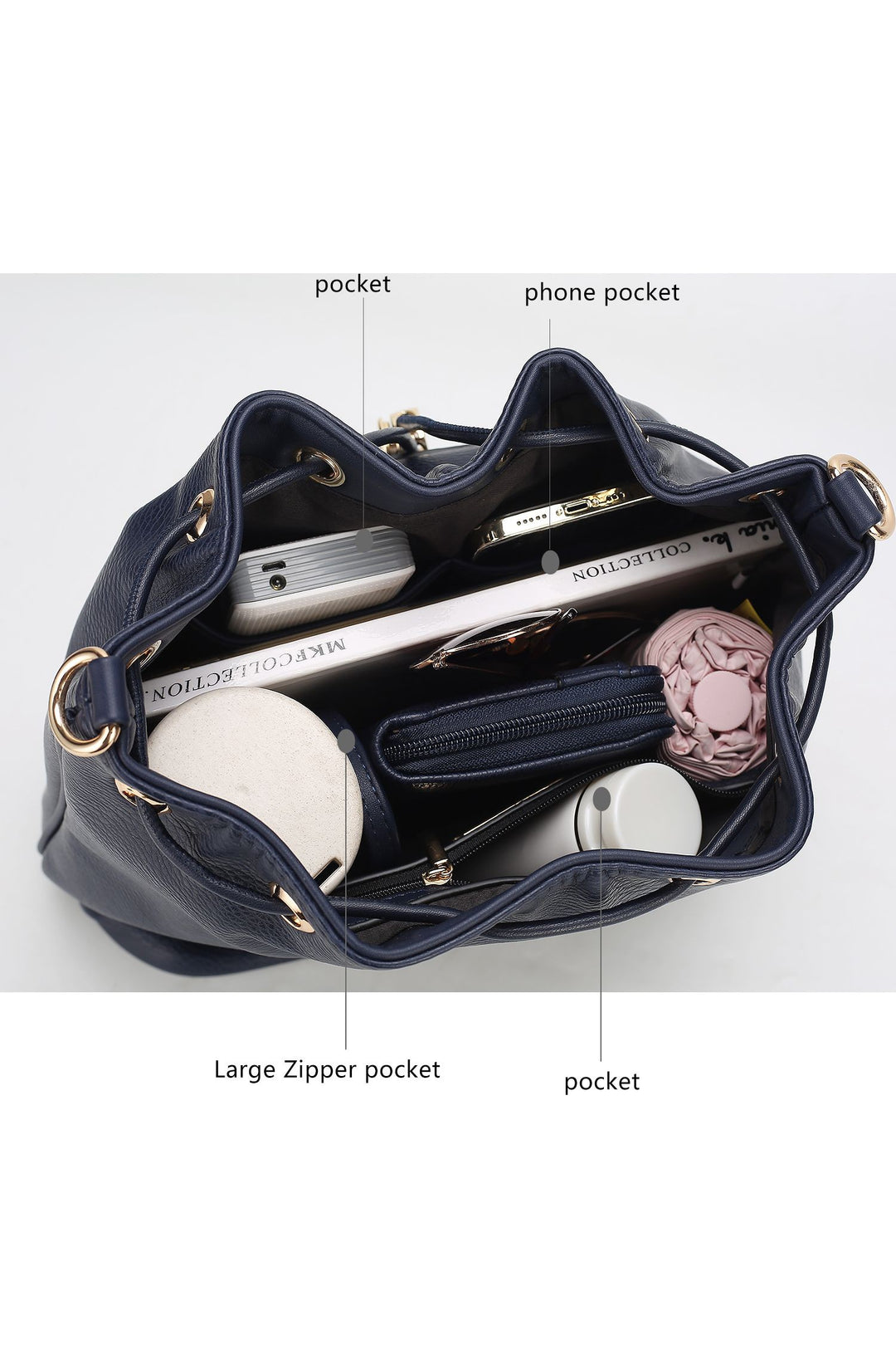 Mkf Larissa Bucket Handbag With Wallet By Mia K
