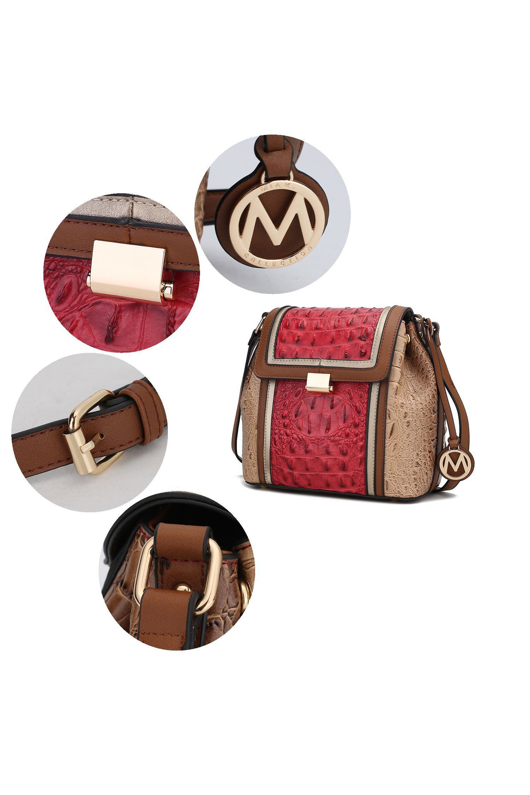 Brown Mkf Collection Jamilah Crossbody Handbag By Mia K