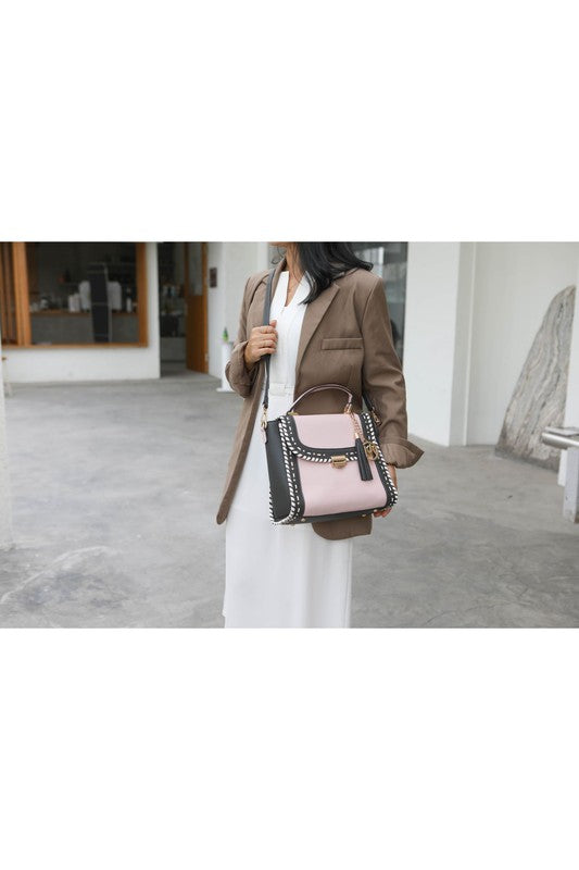 Blush Mkf Collection Flora Satchel Bag By Mia K