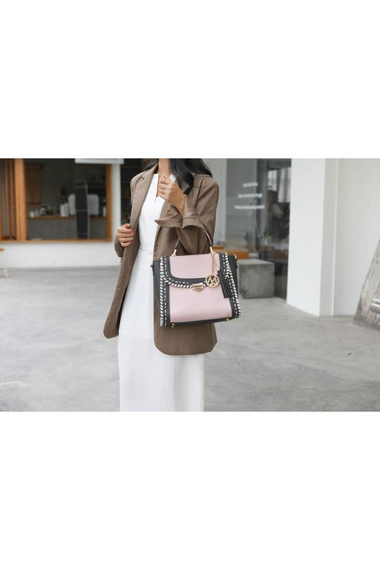 Baby Blue Mkf Collection Flora Satchel Bag By Mia K