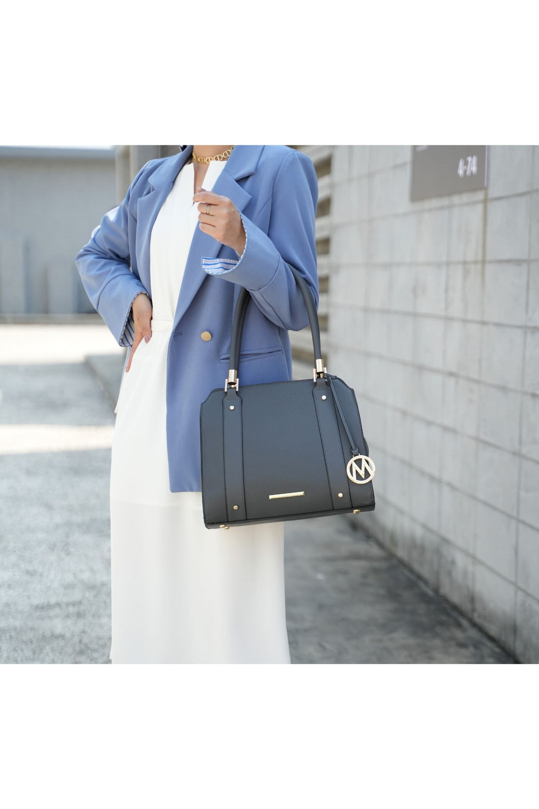 Light Blue Mkf Collection Londyn Shoulder Handbag By Mia K