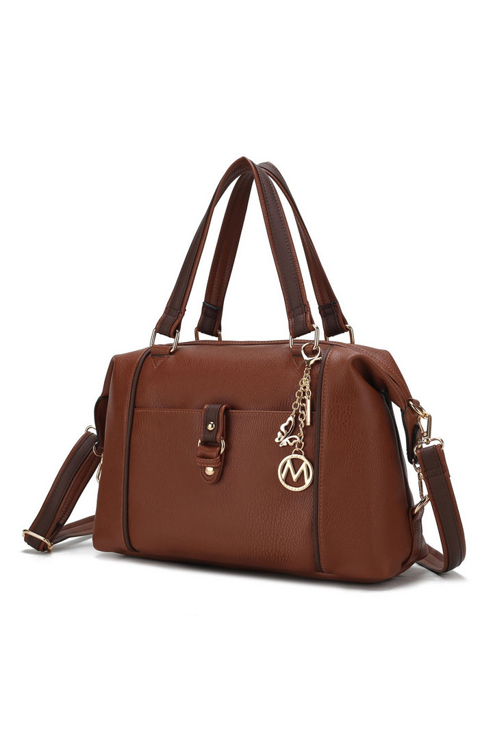 Pink - Charcoal Mkf Collection Opal Lightweight Satchel Bag By Mia