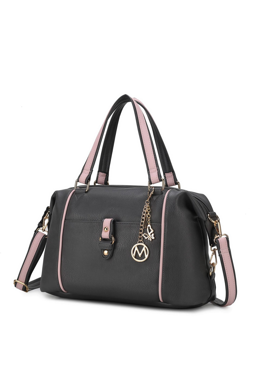 Purple - Lilac Mkf Collection Opal Lightweight Satchel Bag By Mia