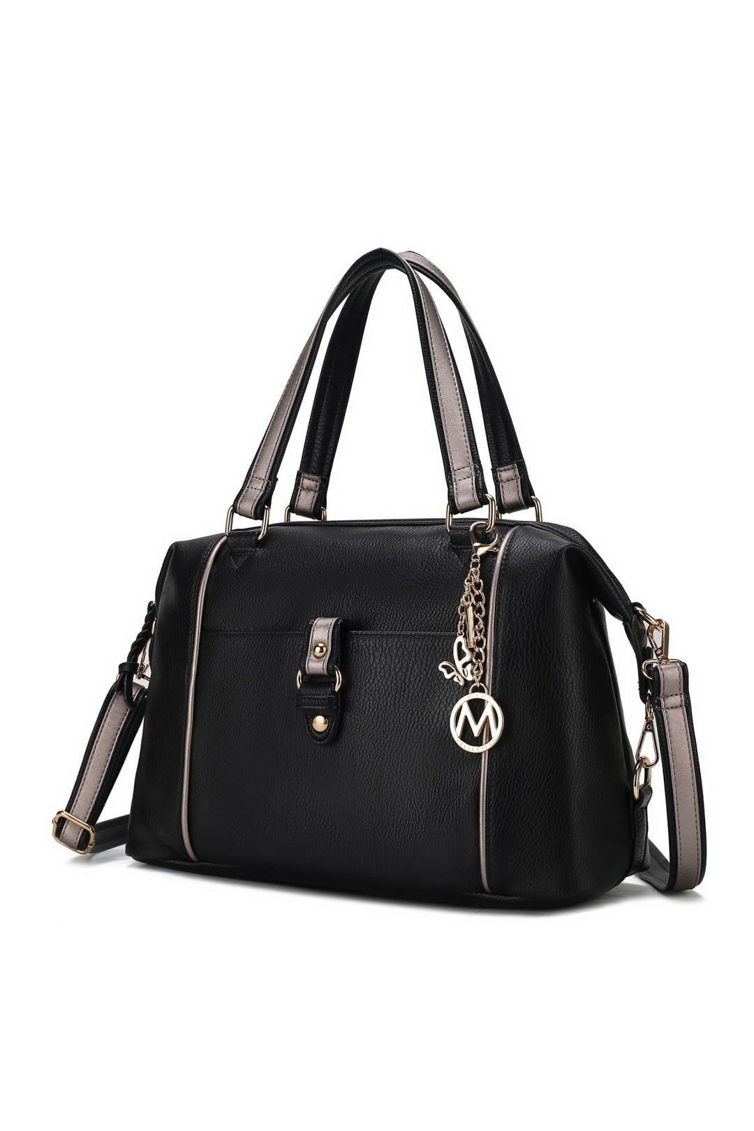 Navy - Red Mkf Collection Opal Lightweight Satchel Bag By Mia