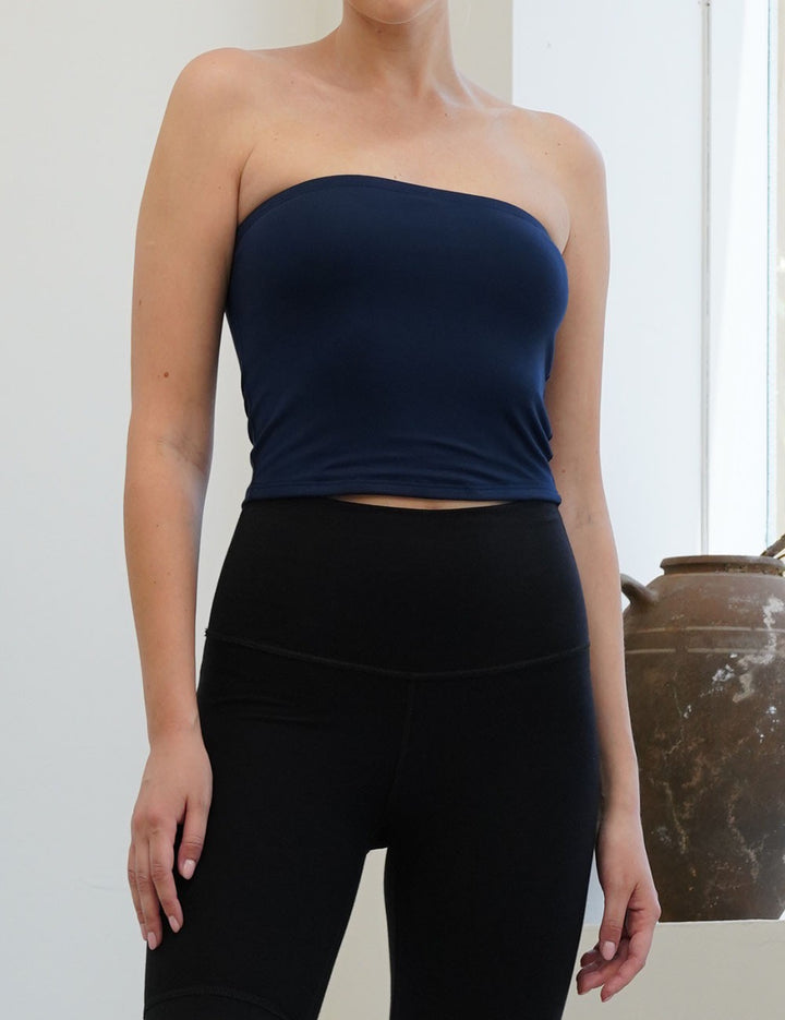 Black Bamboo Tube Top New