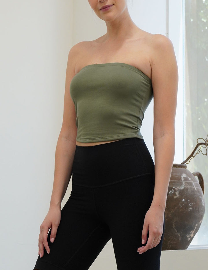 Ivory Bamboo Tube Top New