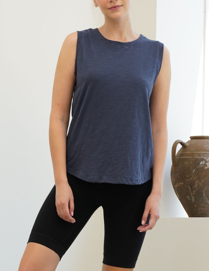 Pre Washed Cottonslub Muscle Tank