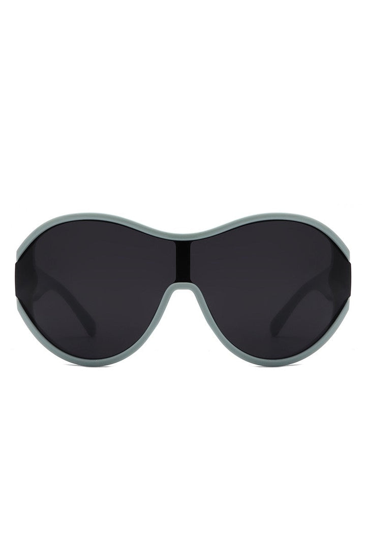 Oversize Oval Retro Curved Round Sunglasses | Anekay