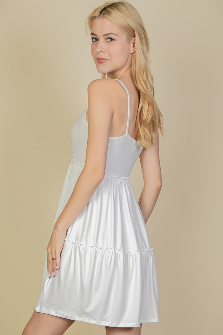 Yellow Tier Cami Dress