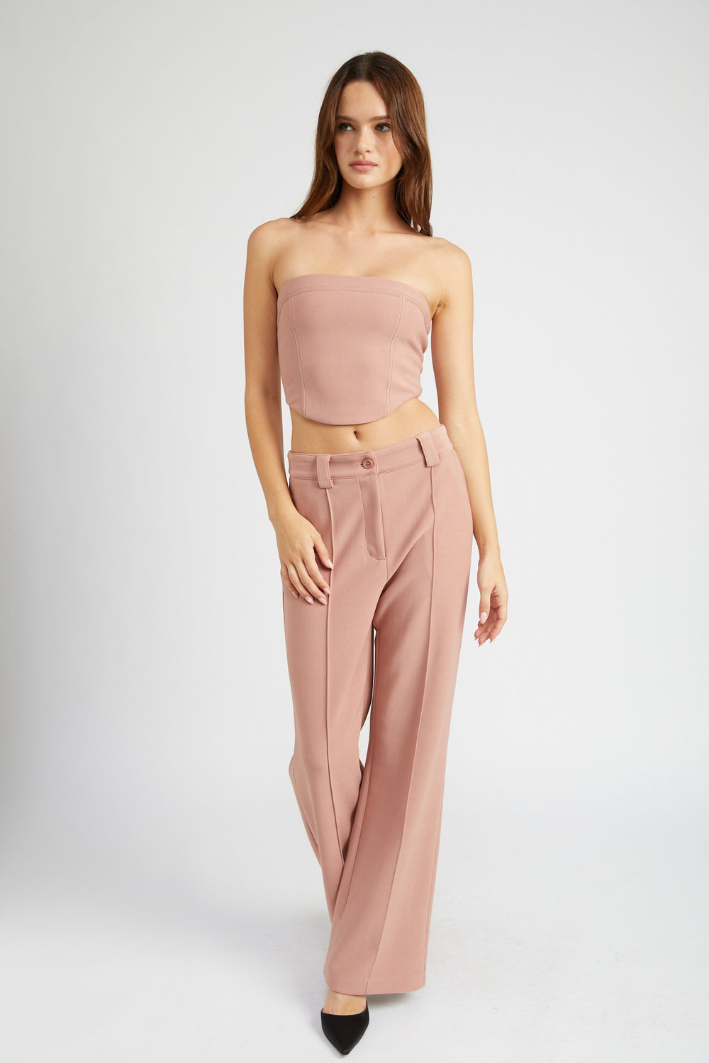 Terracotta Back Lace Up Tube Top