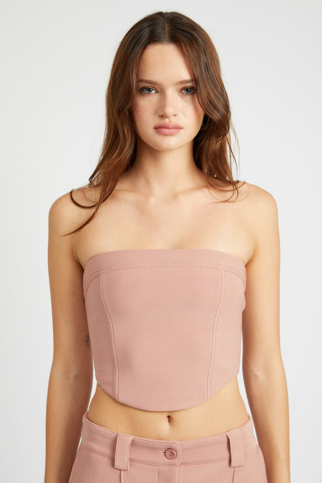 Terracotta Back Lace Up Tube Top
