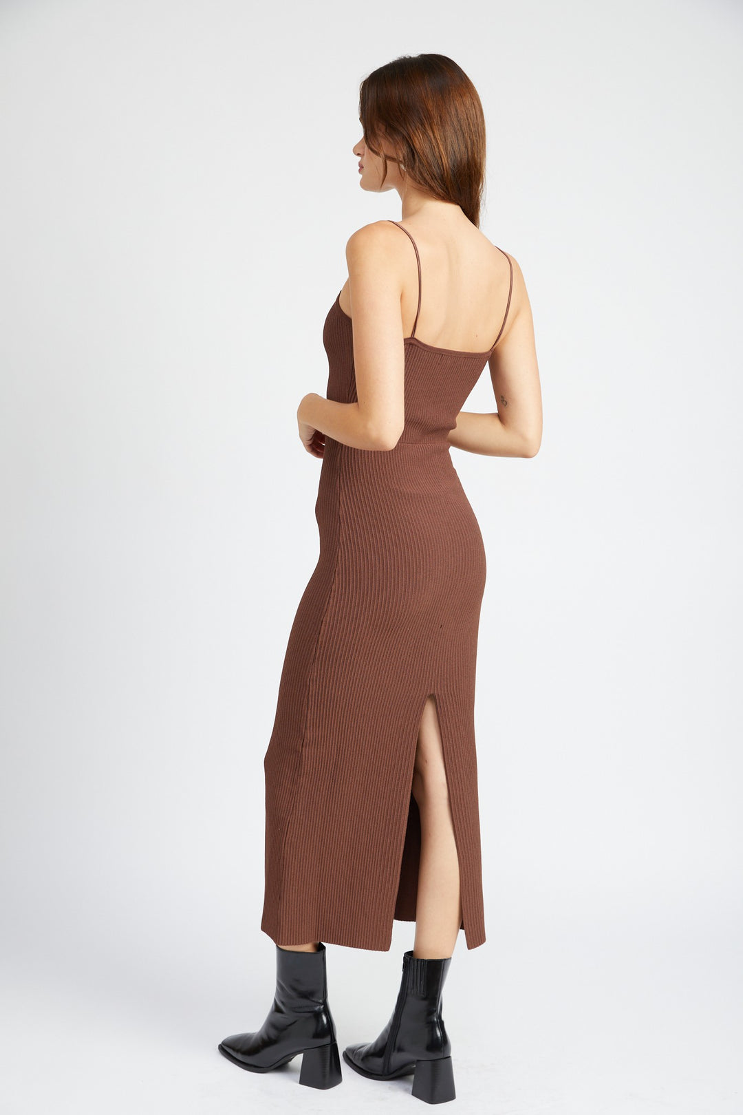 BLACK Maxi Knit Rib Dress