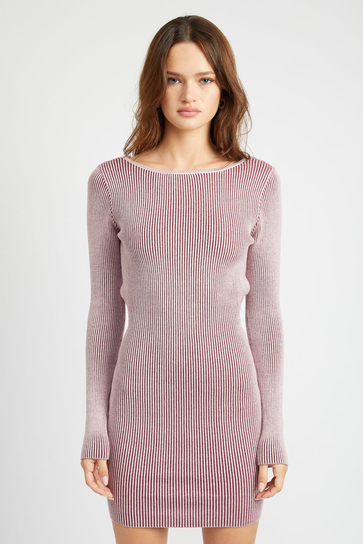 Bodycon Mini Dress With Open Back