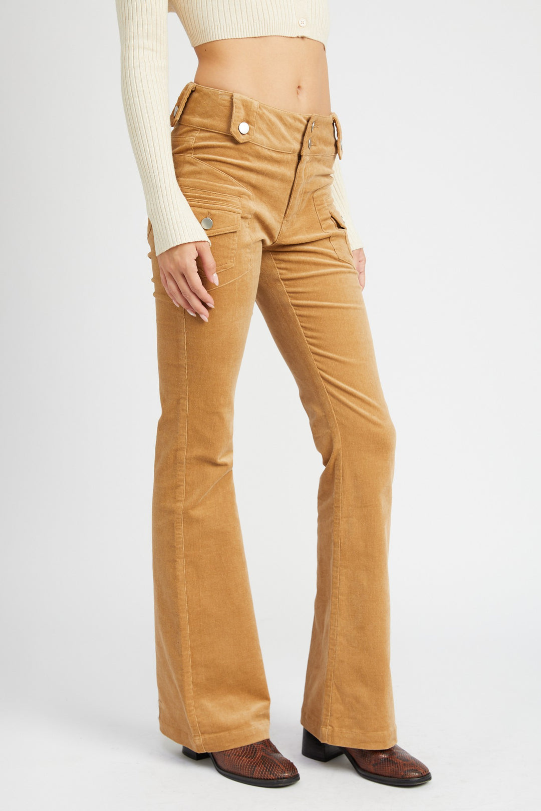 Low Rise Pants W Bell Bottoms