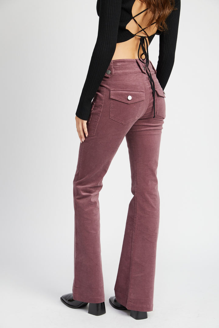 Low Rise Pants W Bell Bottoms