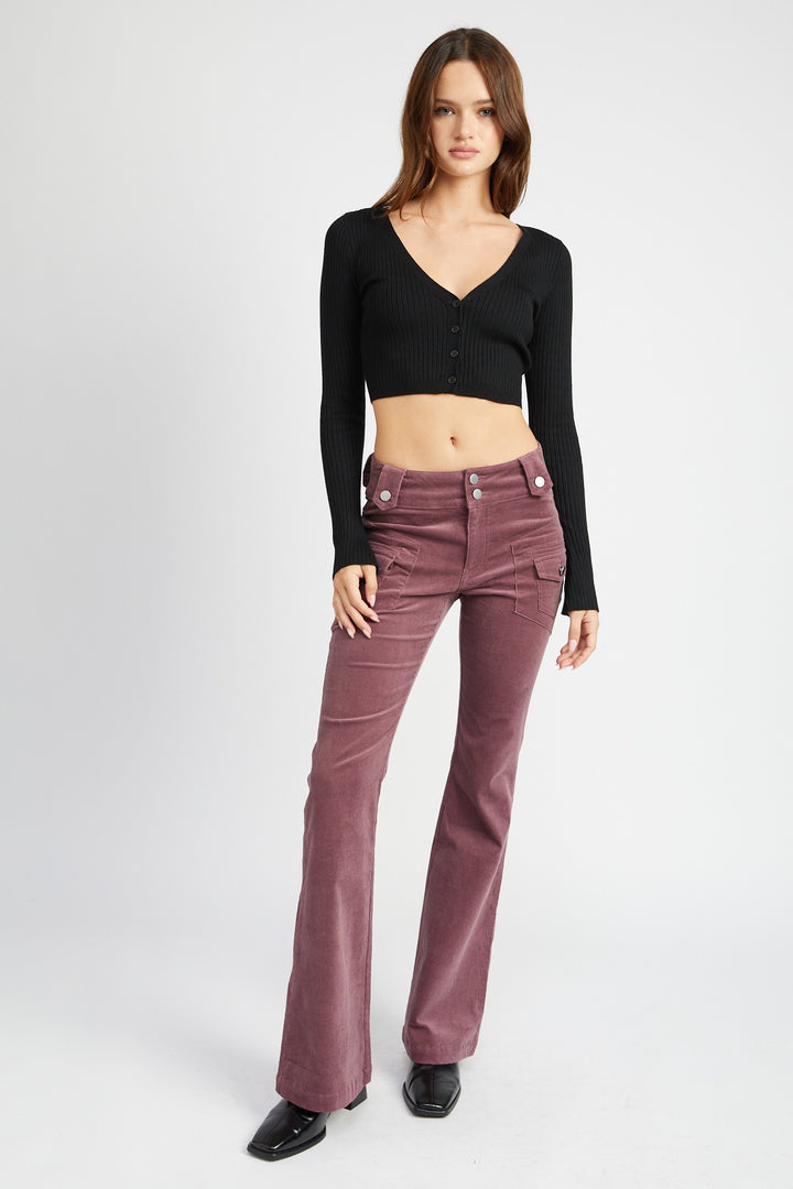Low Rise Pants W Bell Bottoms