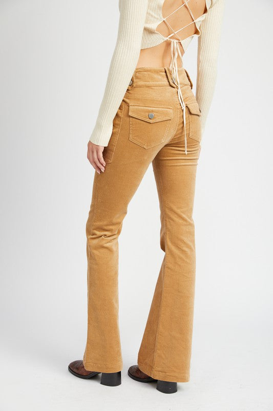 Low Rise Pants W Bell Bottoms