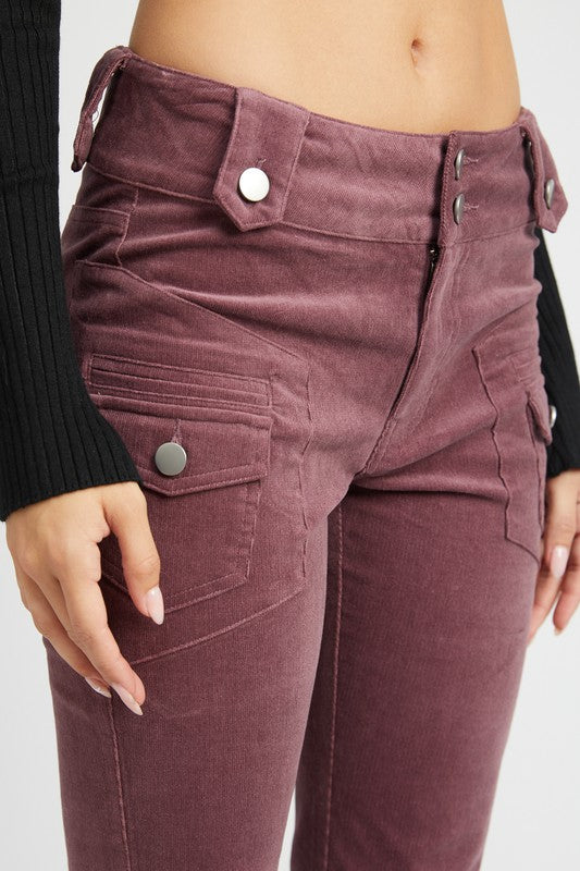 Low Rise Pants W Bell Bottoms