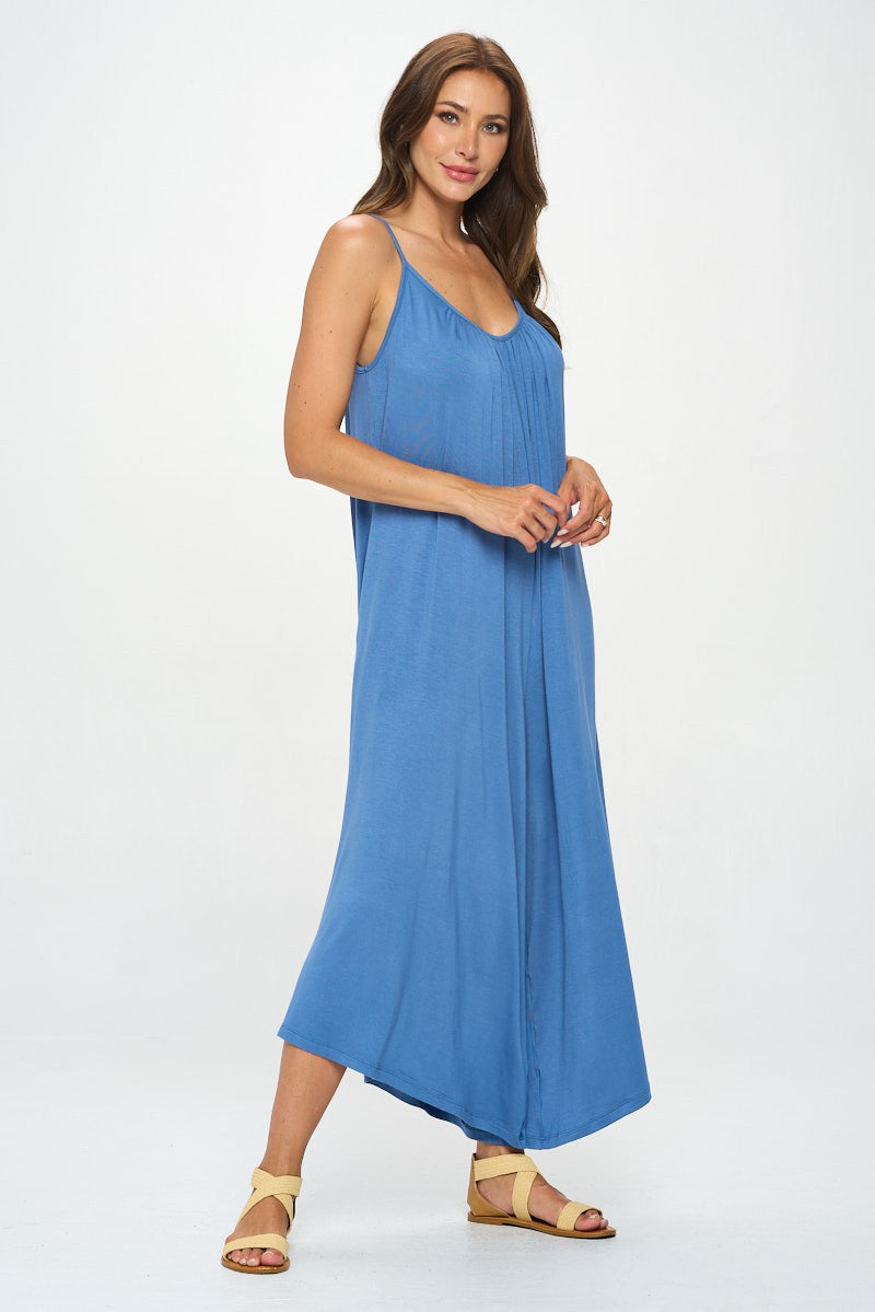 Made In Usa Modal Spandex Soft Knit Jumpsuit | Anekay