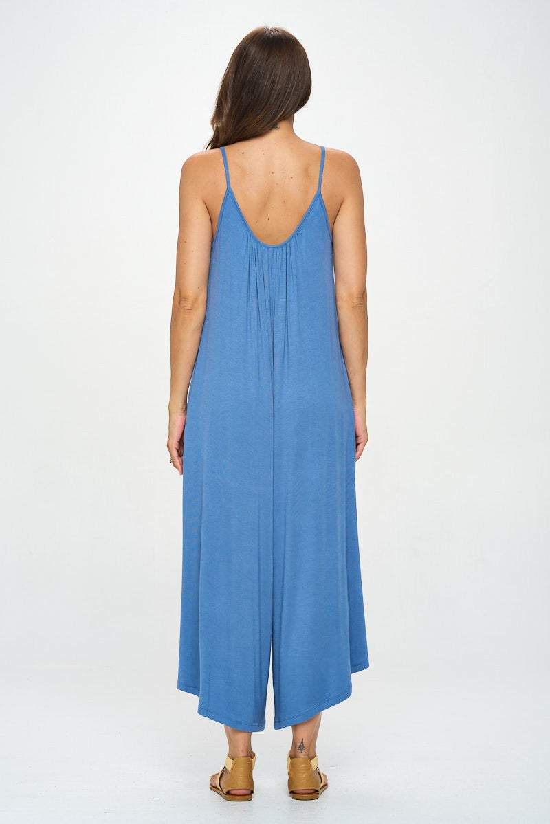 Made In Usa Modal Spandex Soft Knit Jumpsuit | Anekay