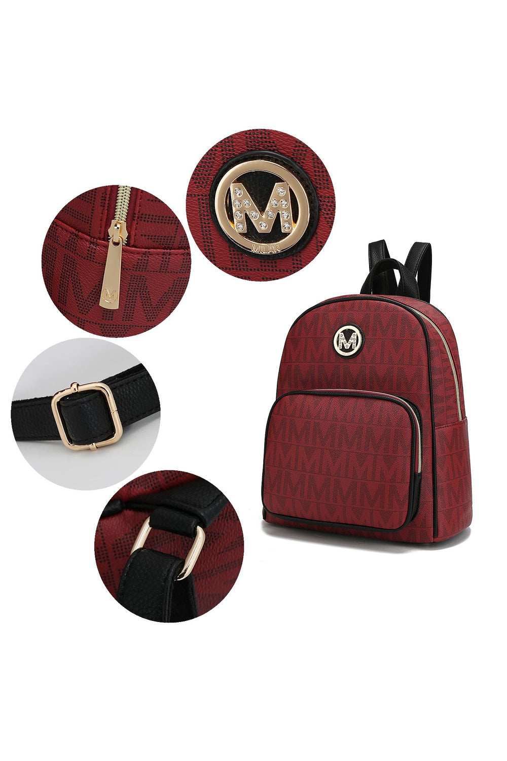 Black Mkf Collection Fanny Signature Backpack By Mia K