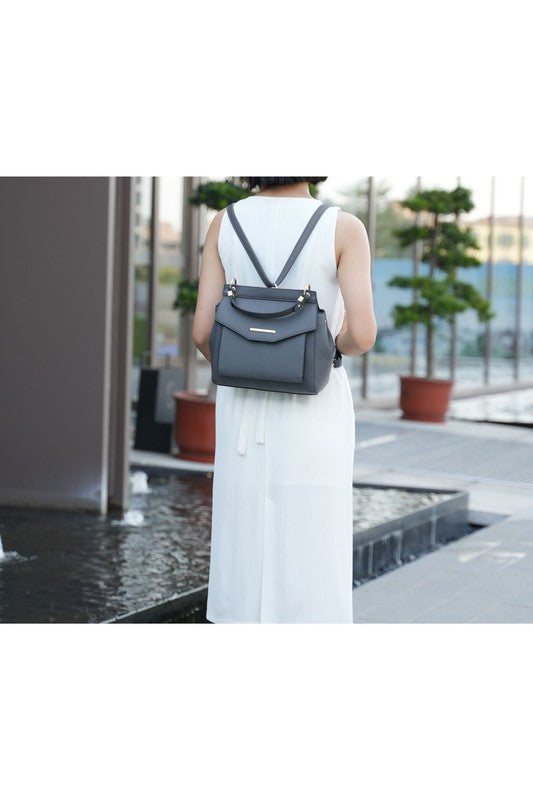 Navy Mkf Vida Satchel Backpack Crossbody By Mia K