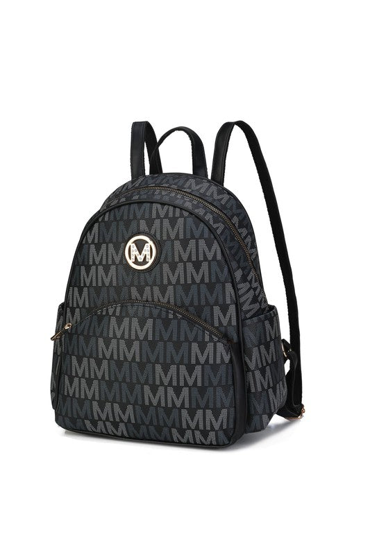 Mkf Palmer Signature Logo Print Backpack By Mia K