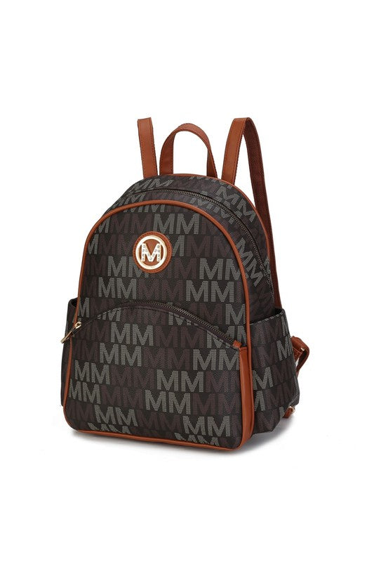 Mkf Palmer Signature Logo Print Backpack By Mia K