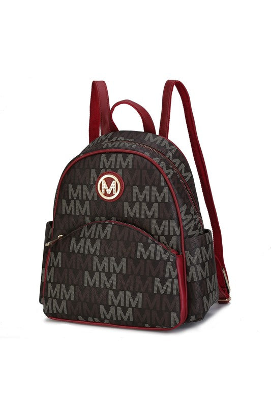 Mkf Palmer Signature Logo Print Backpack By Mia K