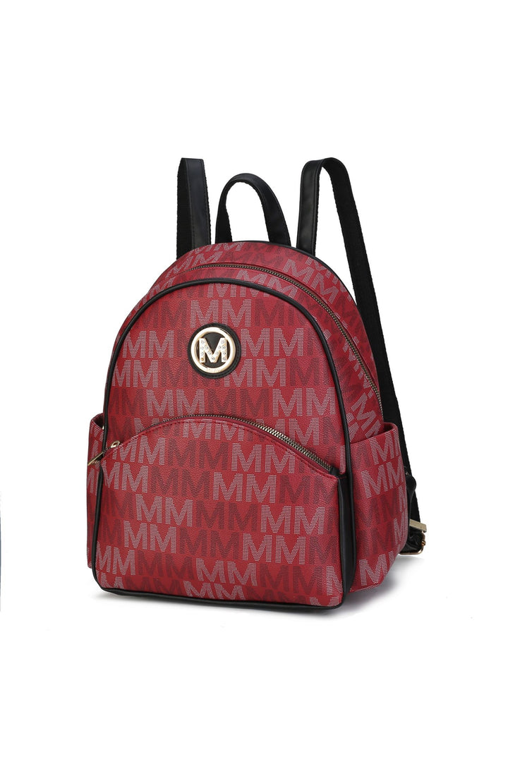 Mkf Palmer Signature Logo Print Backpack By Mia K