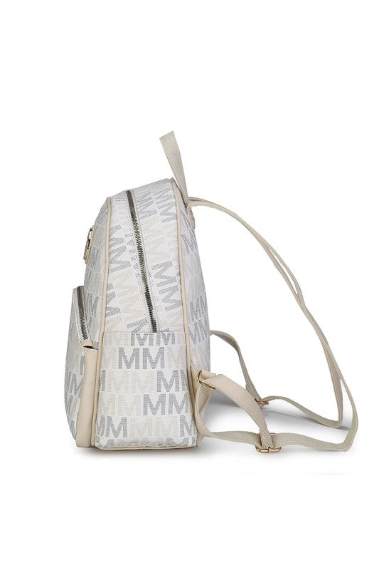 Mkf Palmer Signature Logo Print Backpack By Mia K