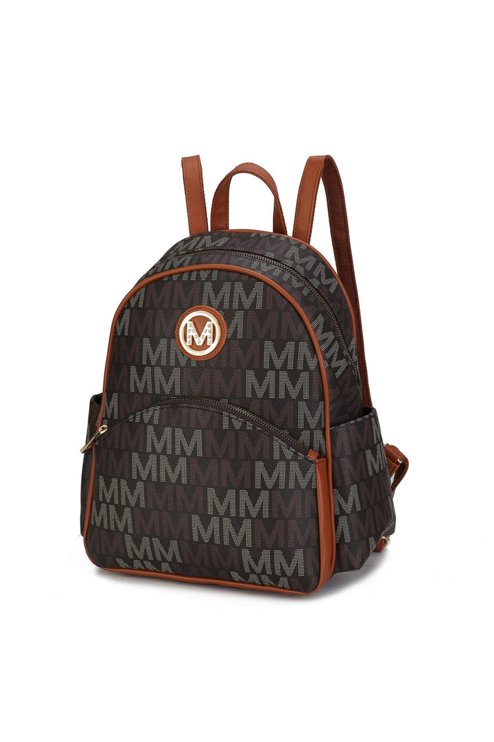 Mkf Palmer Signature Logo Print Backpack By Mia K