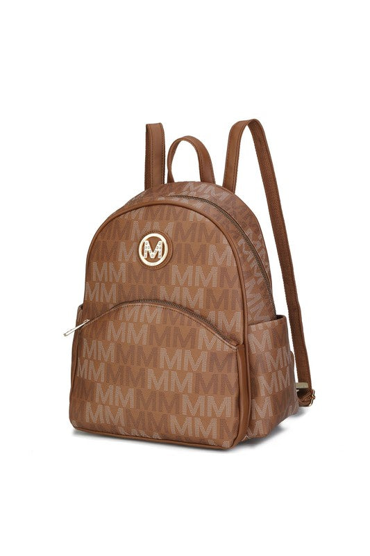 Mkf Palmer Signature Logo Print Backpack By Mia K