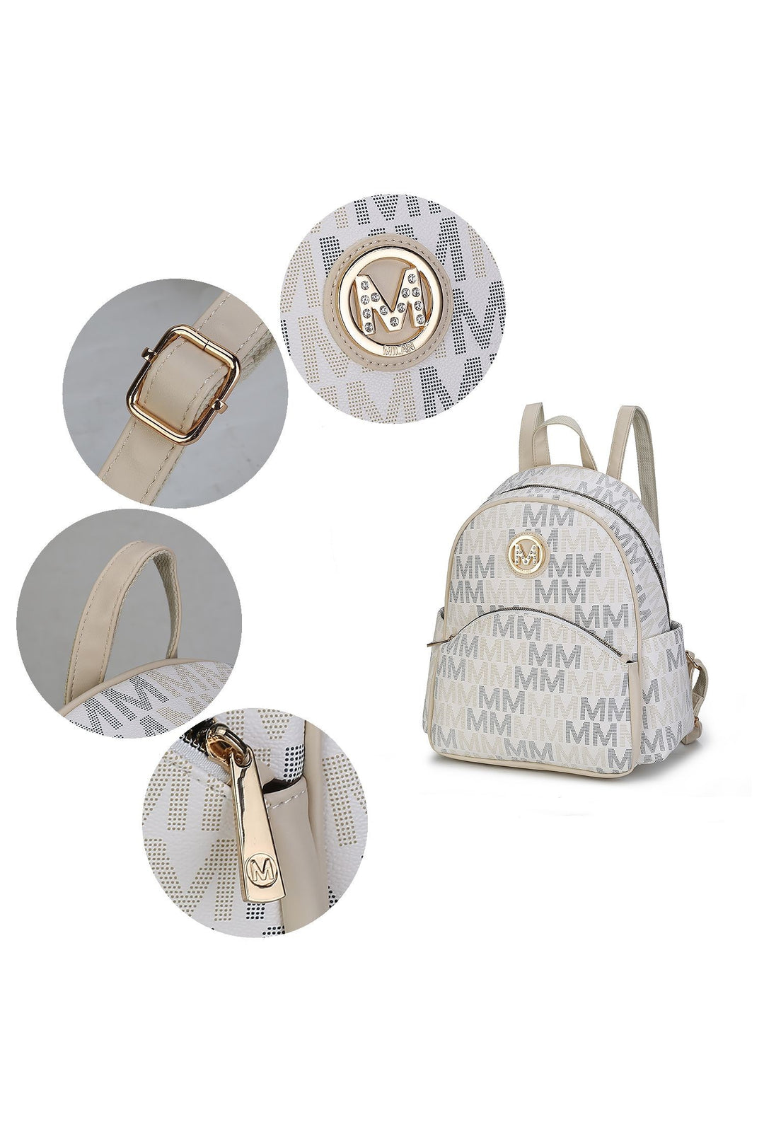 Burgundy Mkf Palmer Signature Logo Print Backpack By Mia K