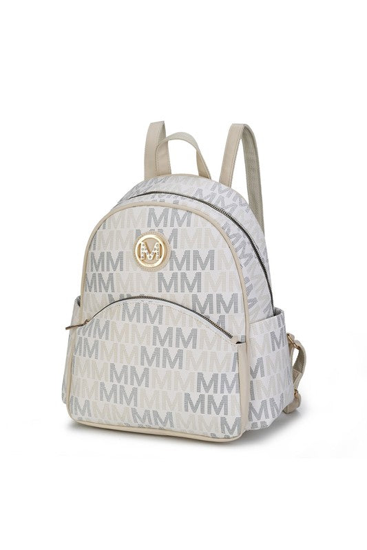 Mkf Palmer Signature Logo Print Backpack By Mia K