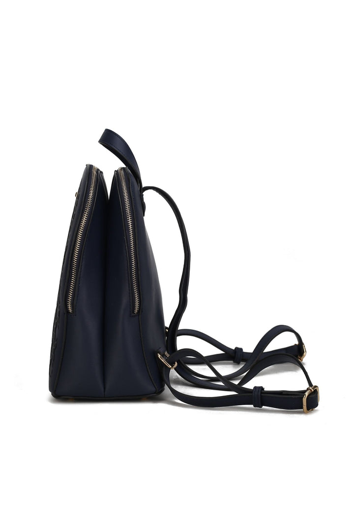 Cognac Mkf Sloane Multi Compartment Backpack By Mia K