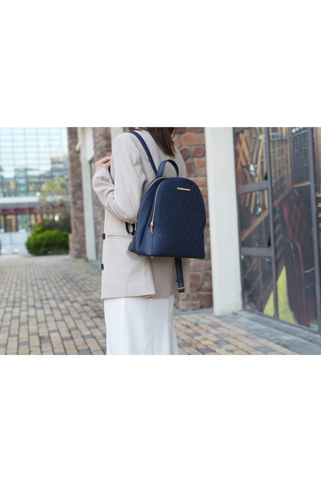 Beige Mkf Sloane Multi Compartment Backpack By Mia K