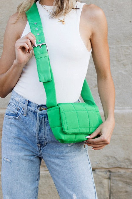 Selma Foldover Puffer Crossbody | Anekay