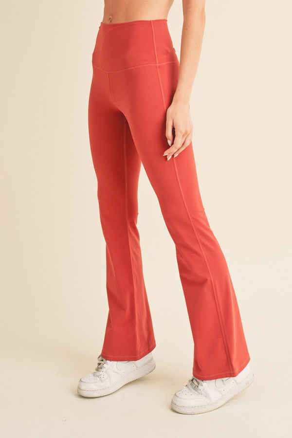 Black Womens Butterysoft Yoga Flare High Waisted Pants