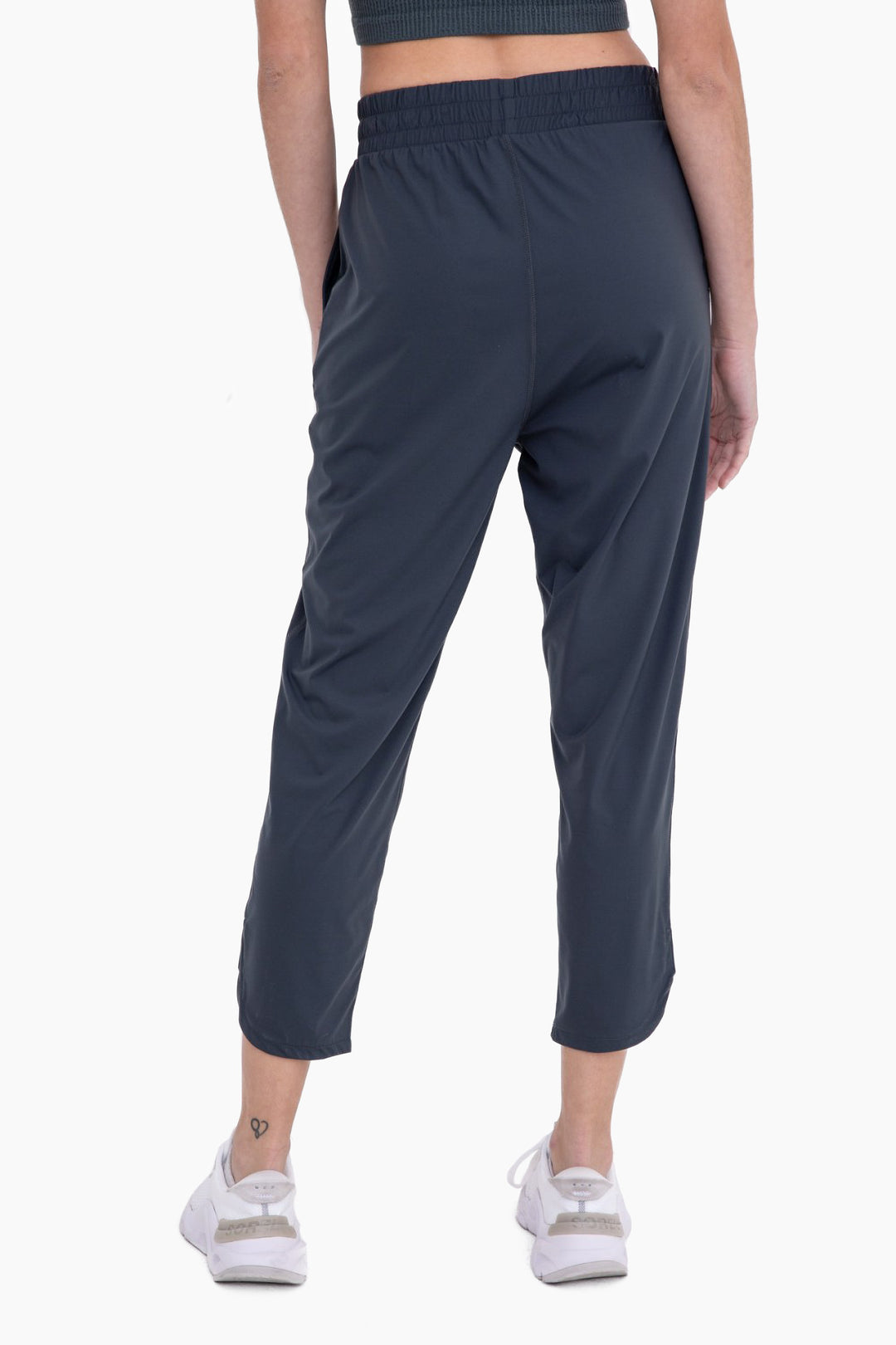 Athleisure Joggers With Curved Notch Hem