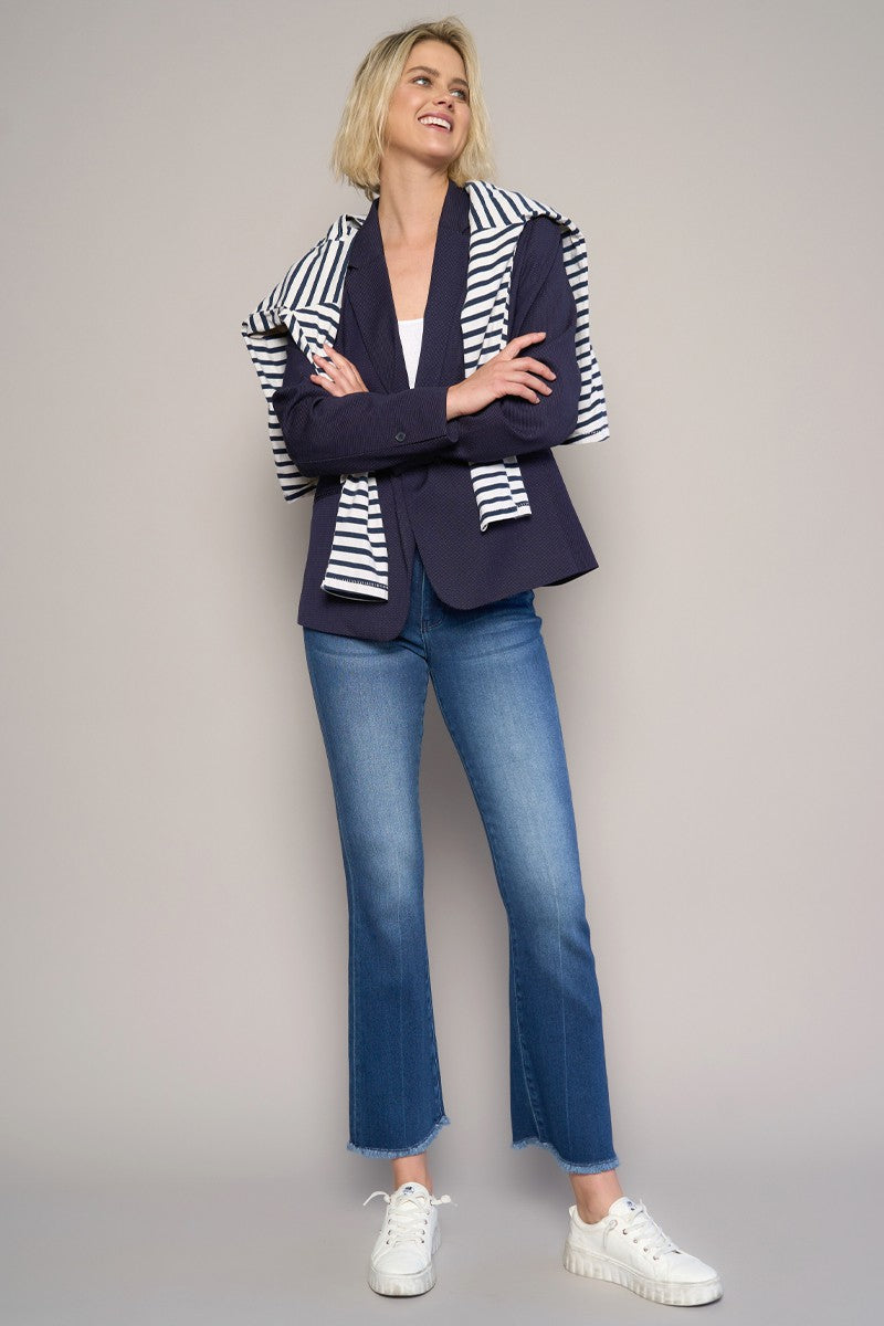 Dark High Rise Crop Boot Jeans