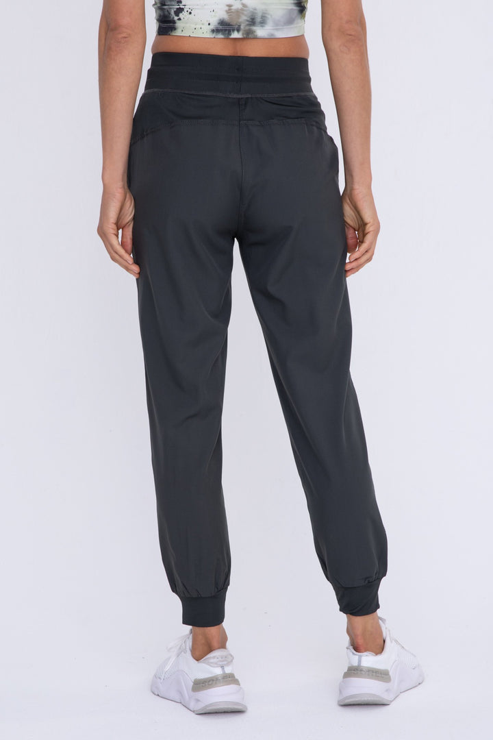 Dark Olive Ruched Front Active Joggers