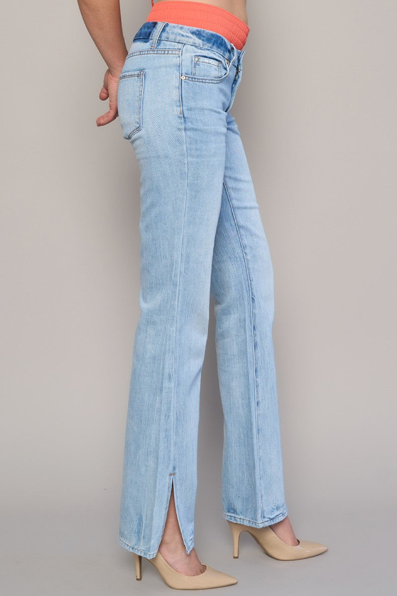 Light Low Rise Straight Jeans