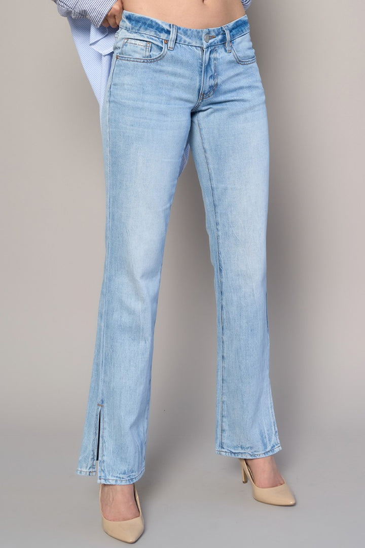 Light Low Rise Straight Jeans