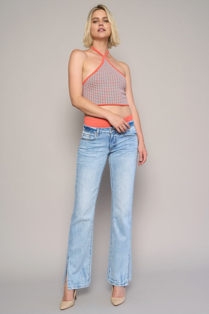 Light Low Rise Straight Jeans