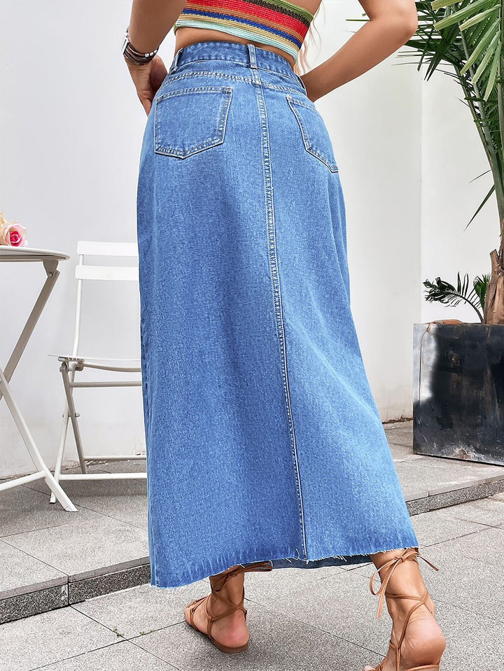 Midi Denim Skirt