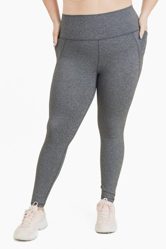 Spiced Cider Curvy Tapered Band Essential High Waist Leggings