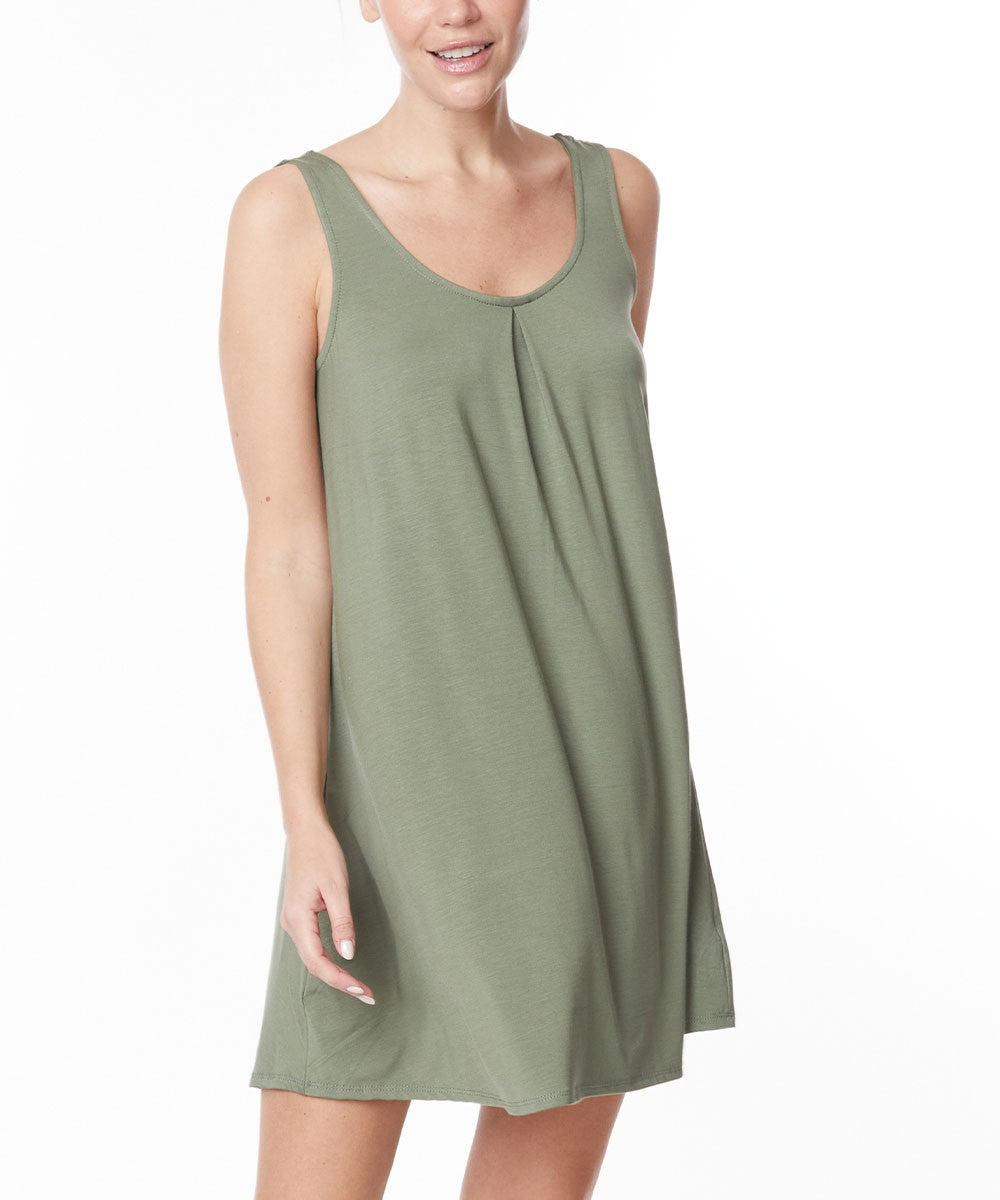 Ivory Bamboo Pajama Cami Dress