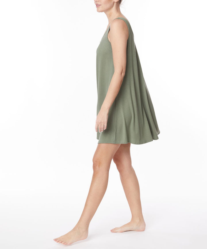 Ivory Bamboo Pajama Cami Dress