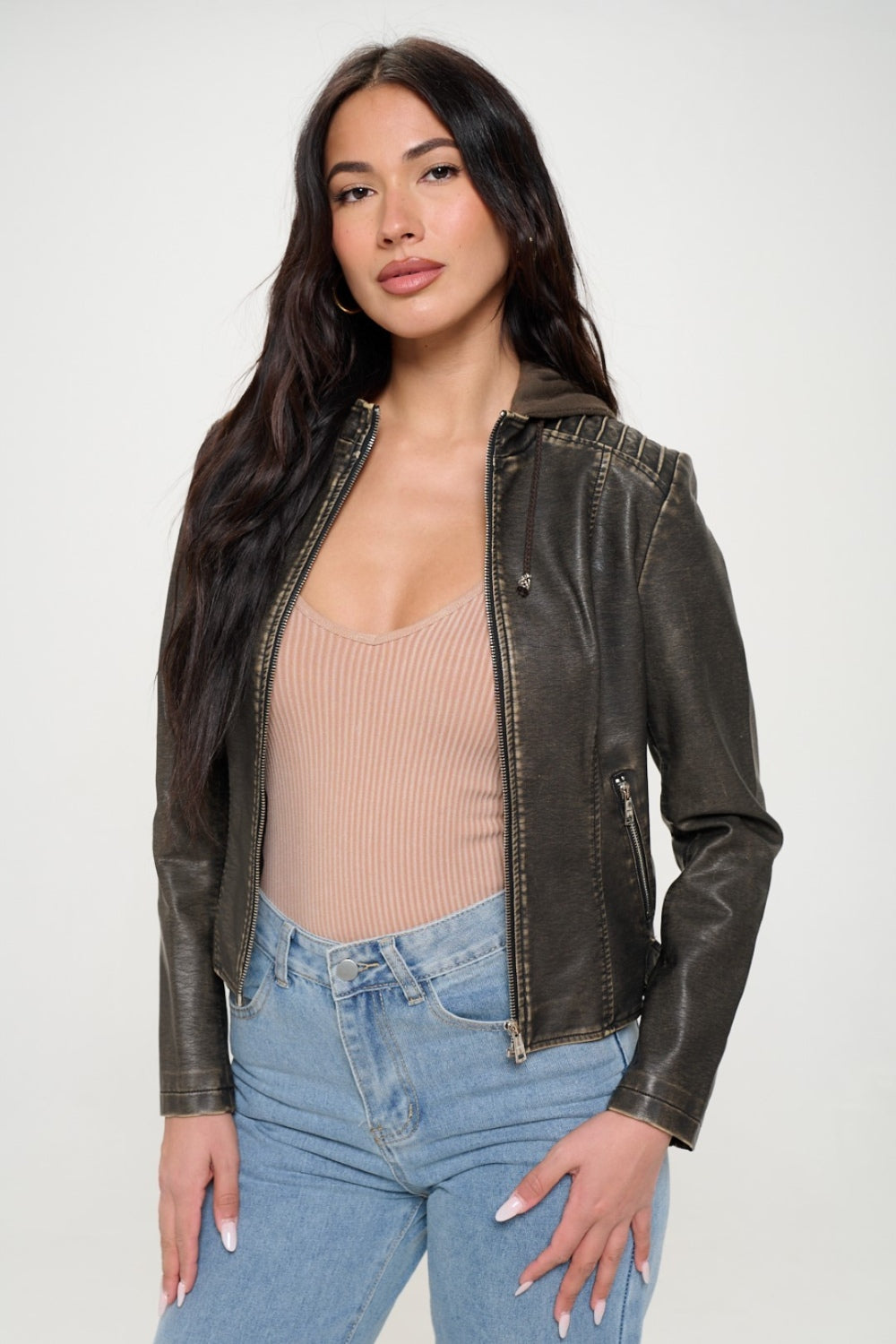 Brown Coalition La Zip Up Hooded Jacket 2